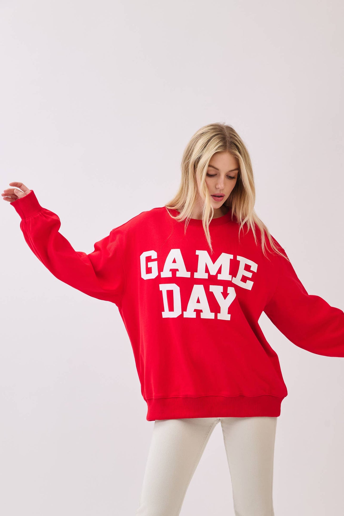 Red Bold Varsity Game Day Sweatshirt