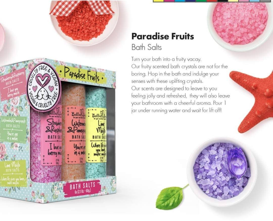 MIni Travel Size Bath Salts | Stocking Stuffer : Strawberry & Raspberry