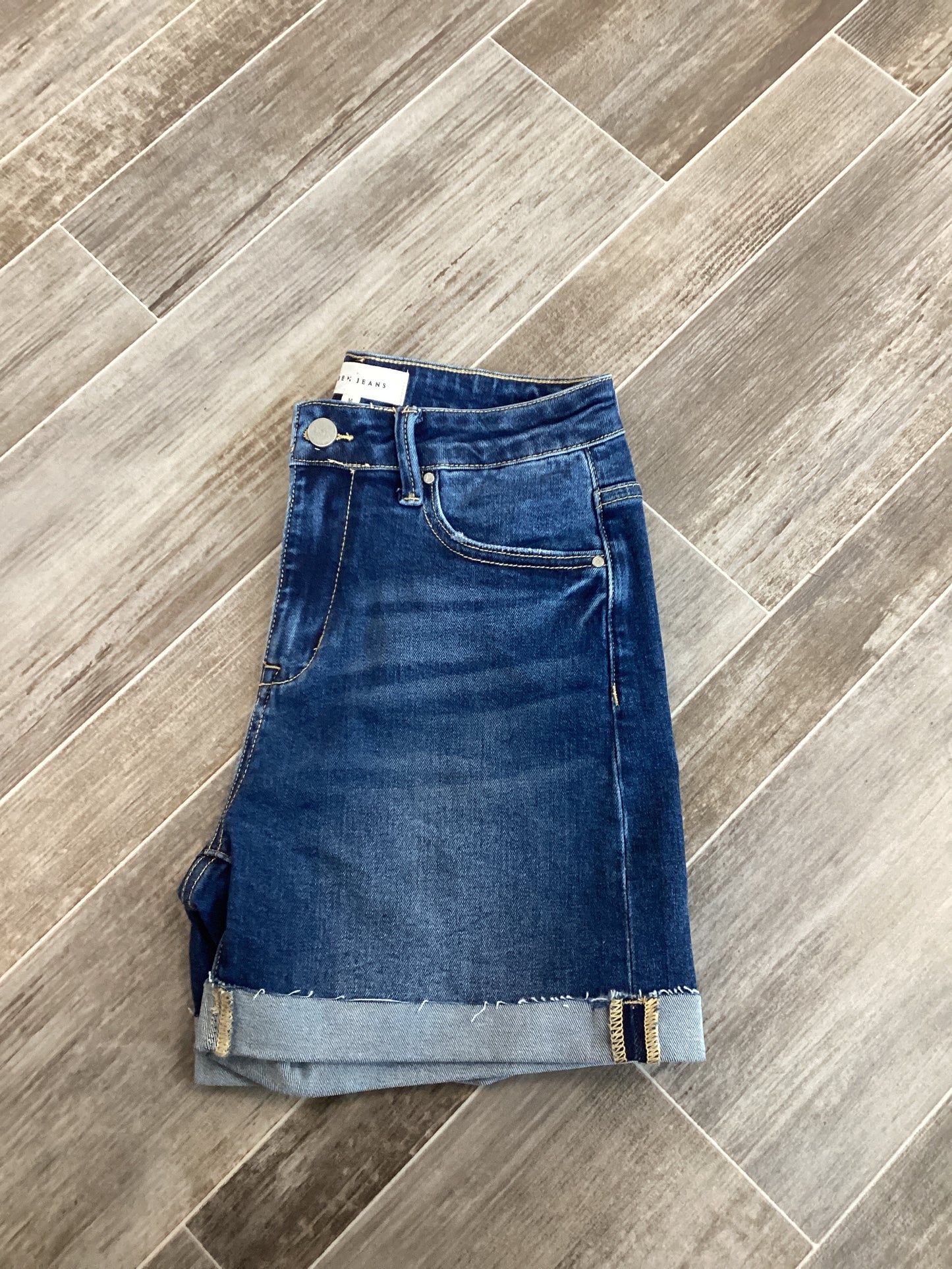 Dark Mid Length Denim Short