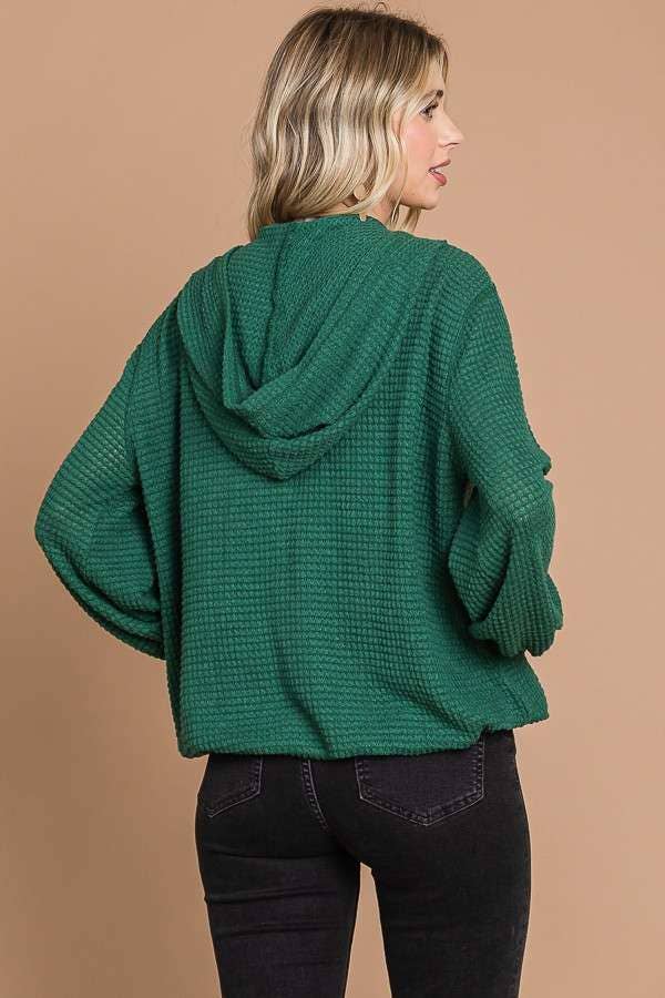 HUNTER GREEN ZIP-UP HOODIE