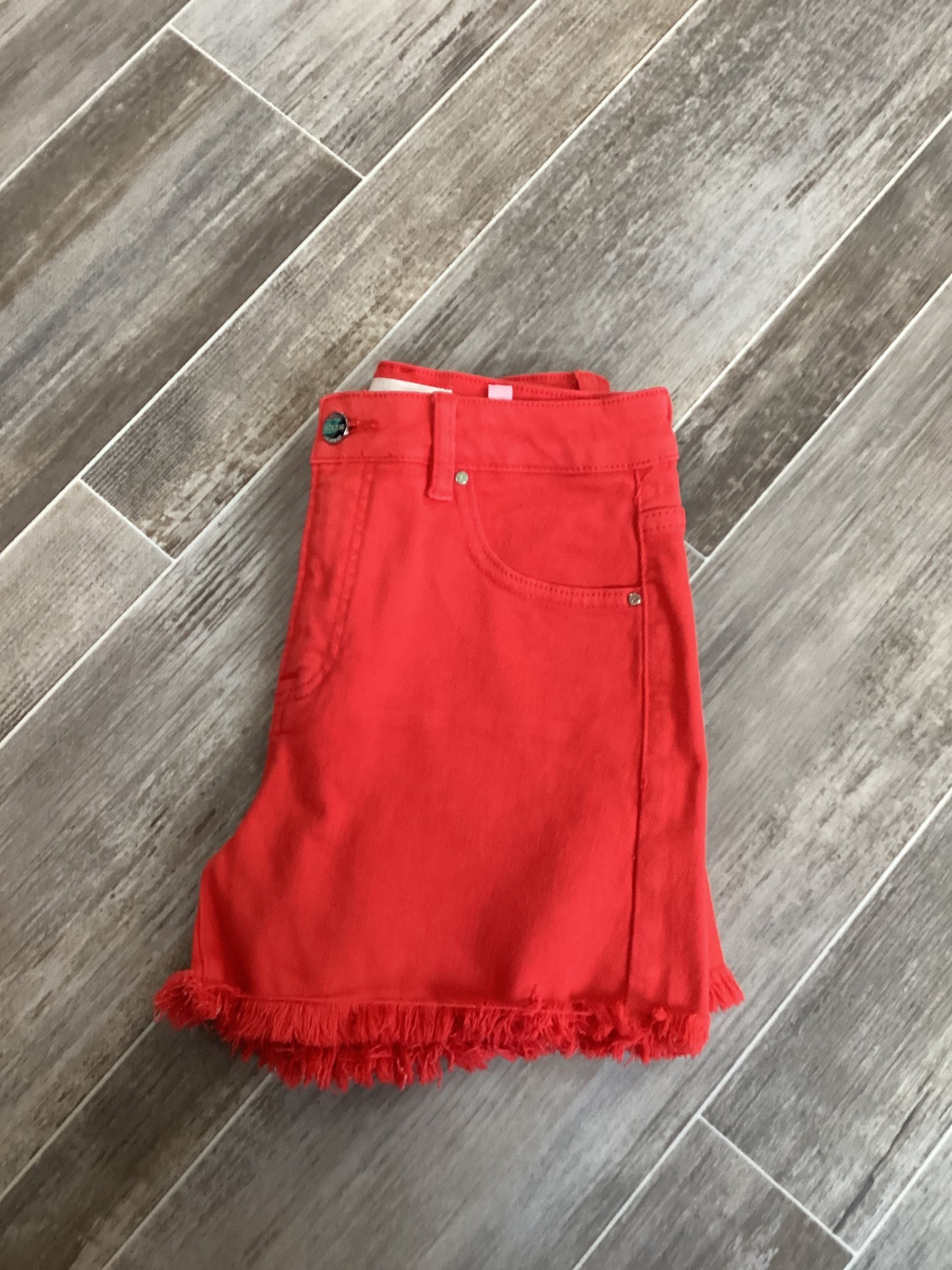Red Denim Short