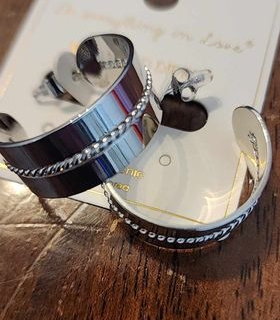 Wide Silver Hoops