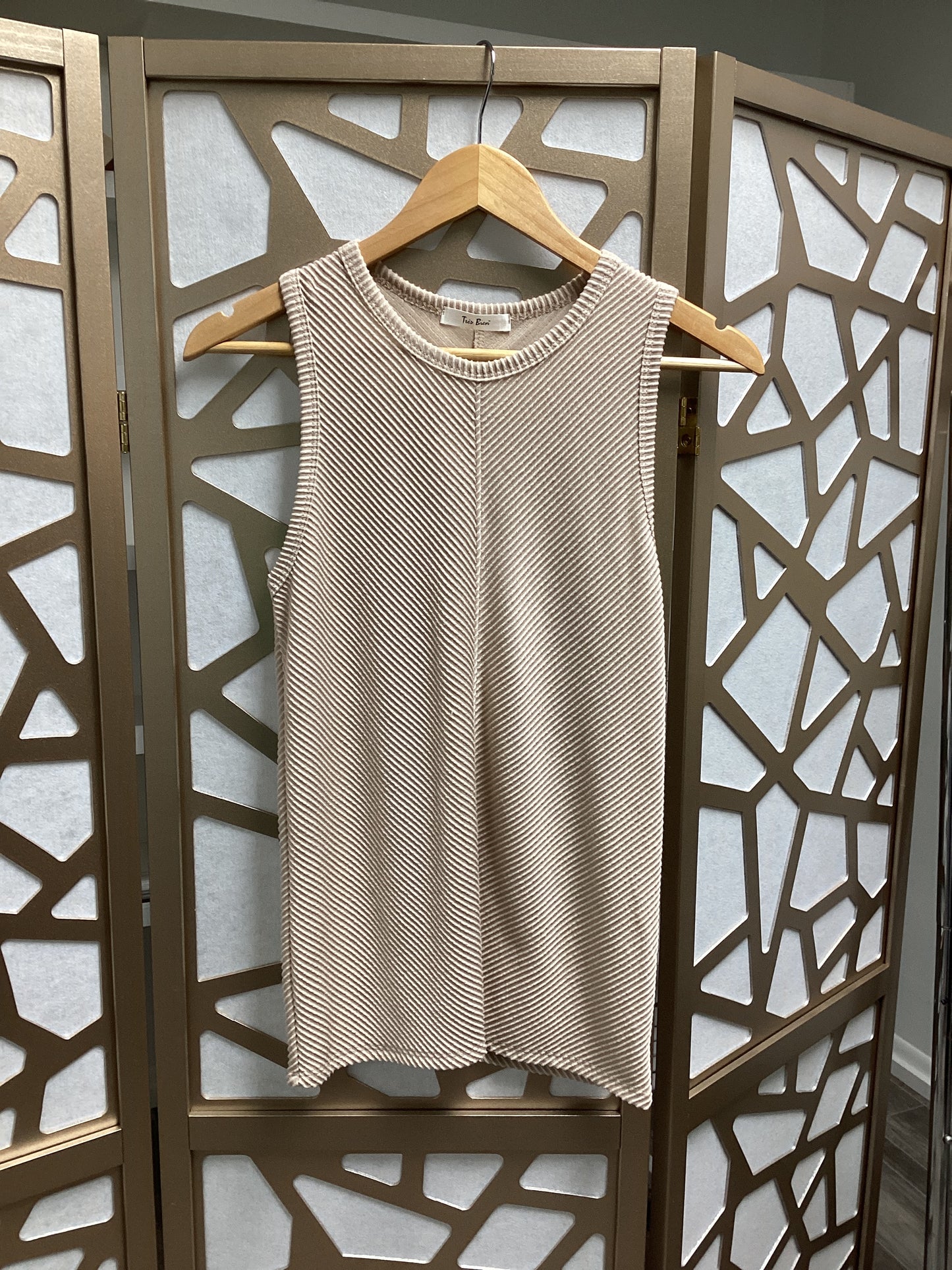 Oatmeal Ribbed Tank Top