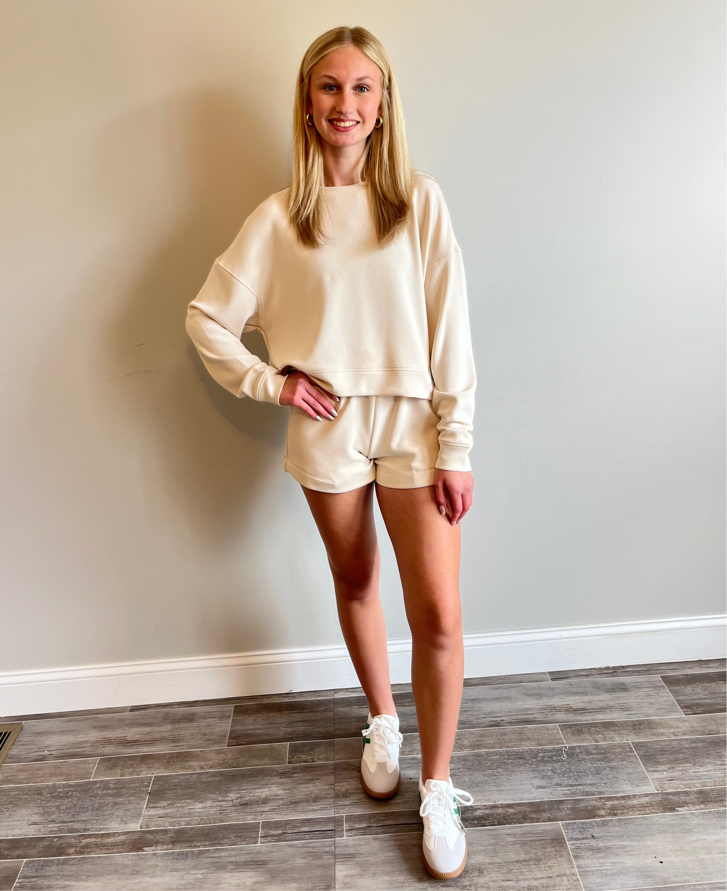 Pastel Rose Scuba Dropped Shoulder Sweatshirt