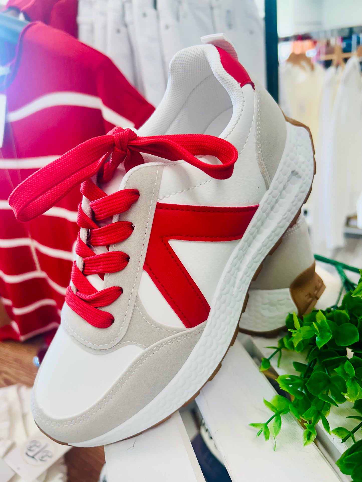 Red/White Tennis Shoe