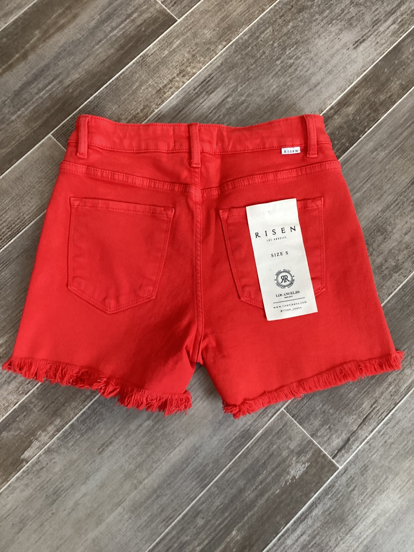 Red Denim Short