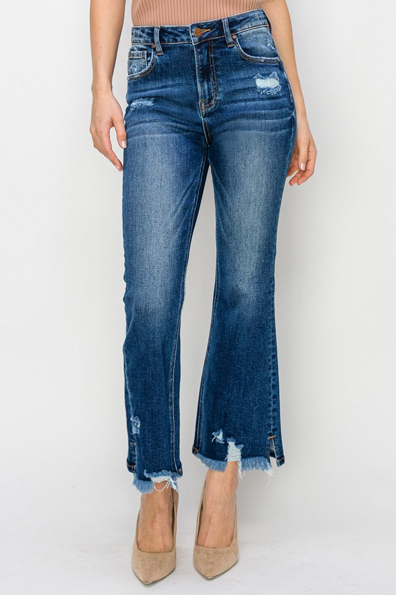 High Rise Ankle Flare Jeans