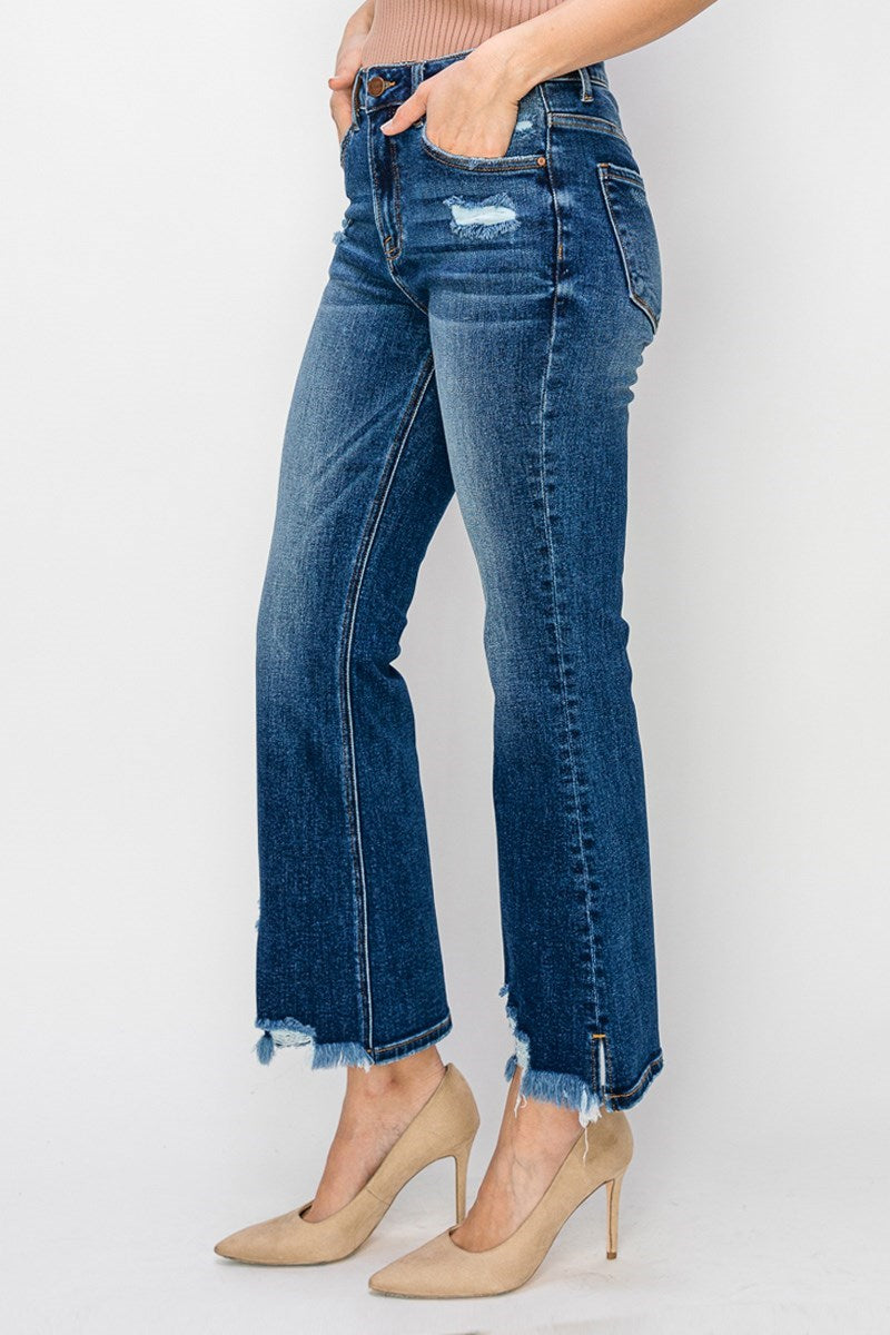 High Rise Ankle Flare Jeans