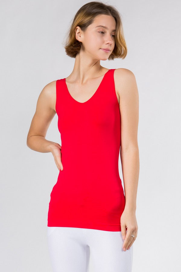 Reversible V or U Neckline Seamless Tank