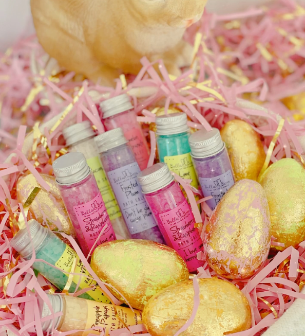 MIni Travel Size Bath Salts | Stocking Stuffer : Strawberry & Raspberry