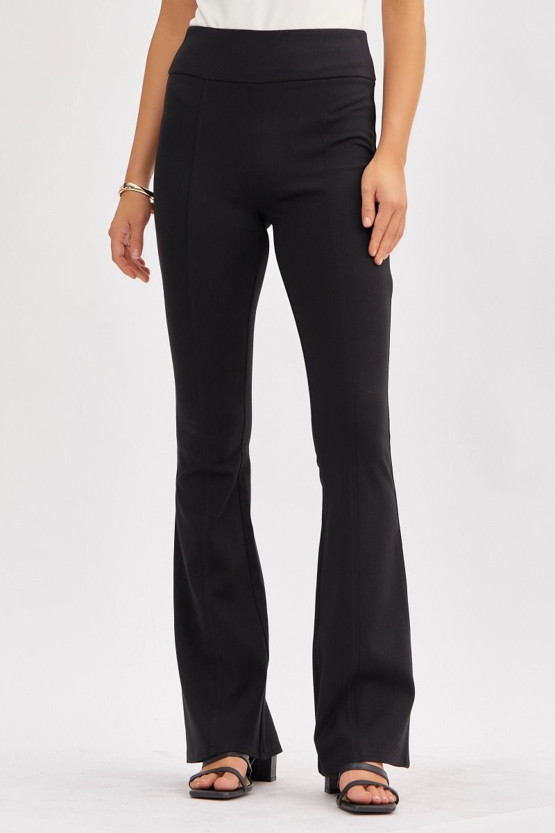 Black High Waisted Flare