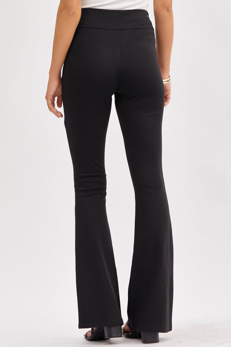 Black High Waisted Flare