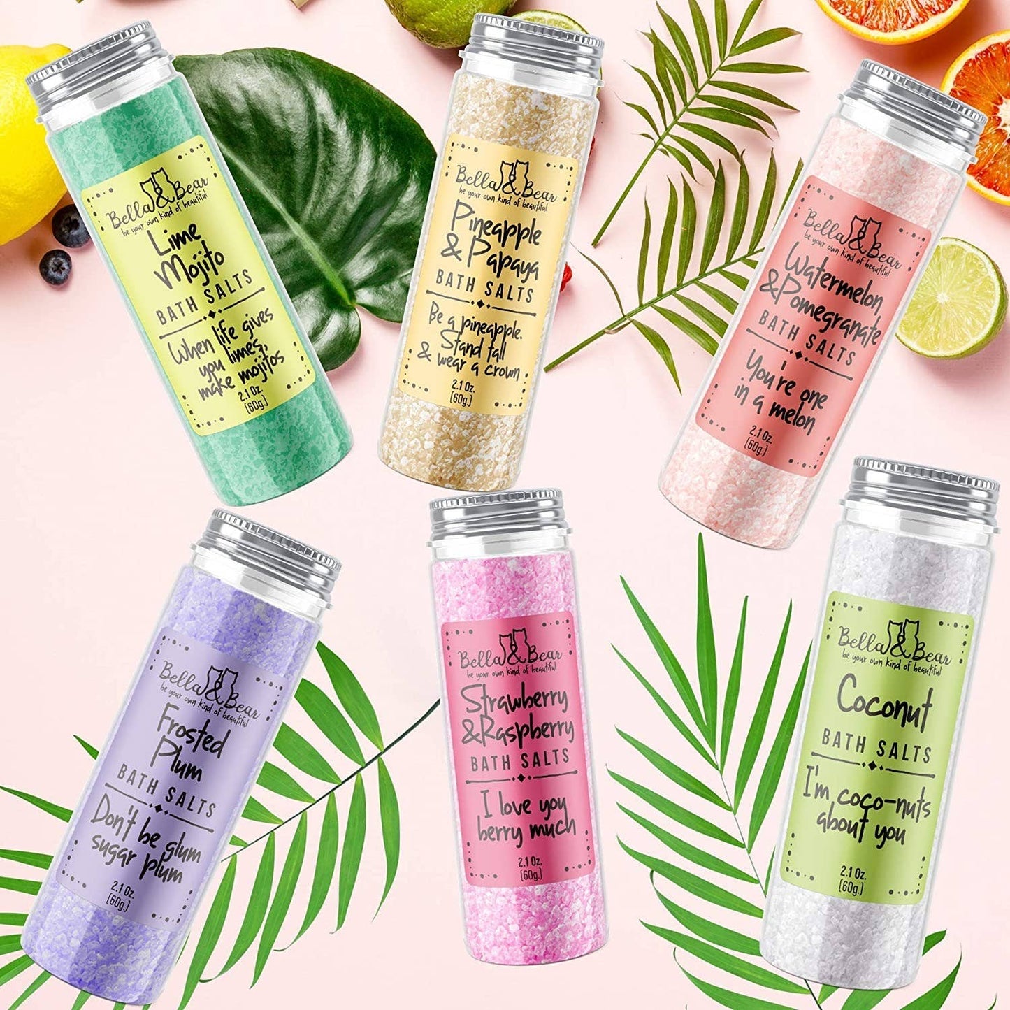 MIni Travel Size Bath Salts | Stocking Stuffer : Strawberry & Raspberry