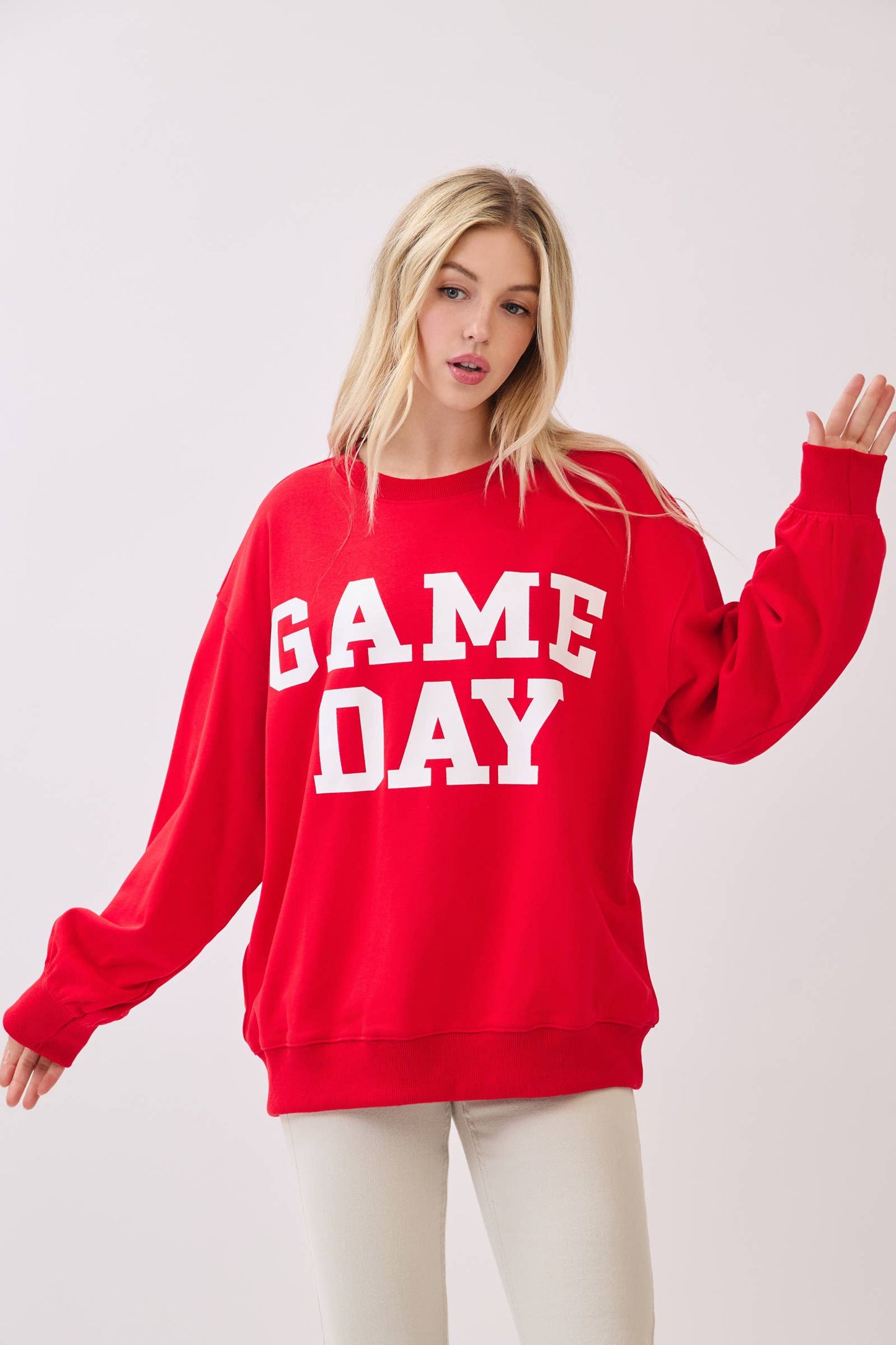 Red Bold Varsity Game Day Sweatshirt