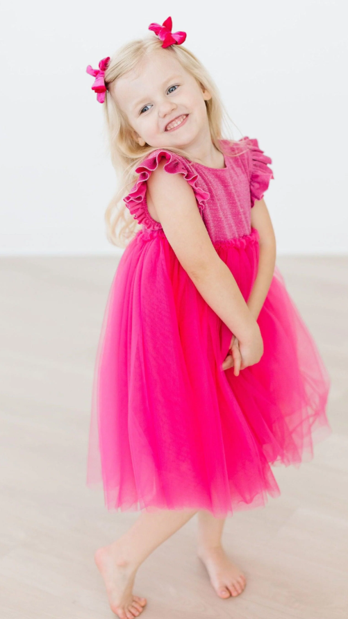 Hot Pink Shimmer Tutu Dress