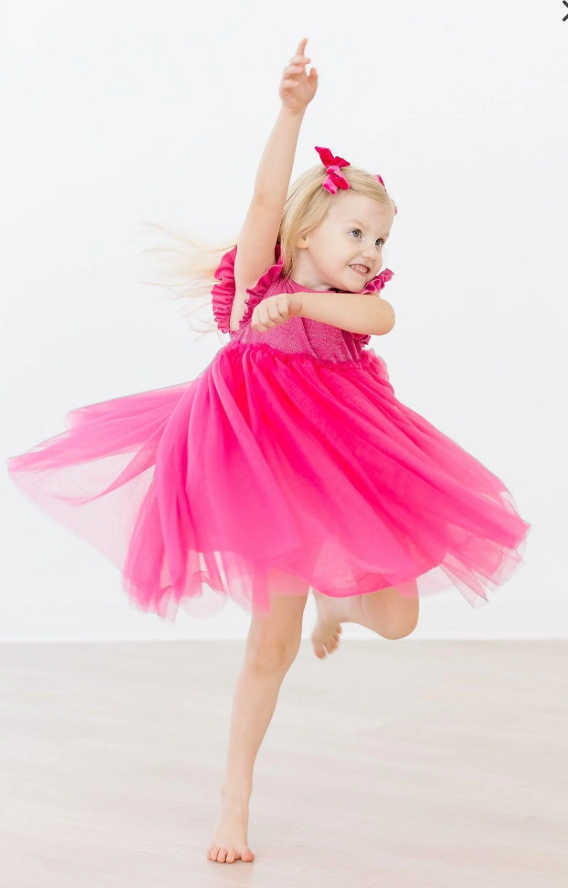 Hot Pink Shimmer Tutu Dress