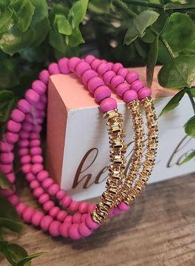 Pink & Gold - Set of 3