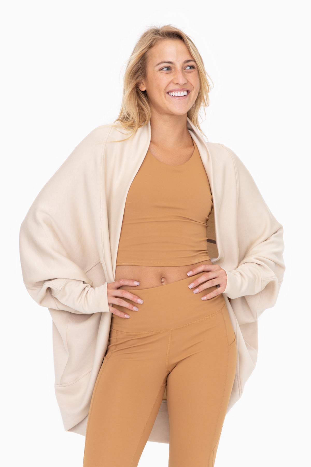 Natural Elevated Cocoon Style Cardigan
