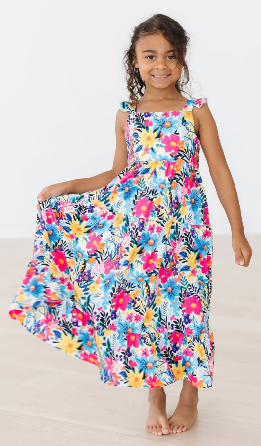 Petal Paradise Ruffle Maxi Dress