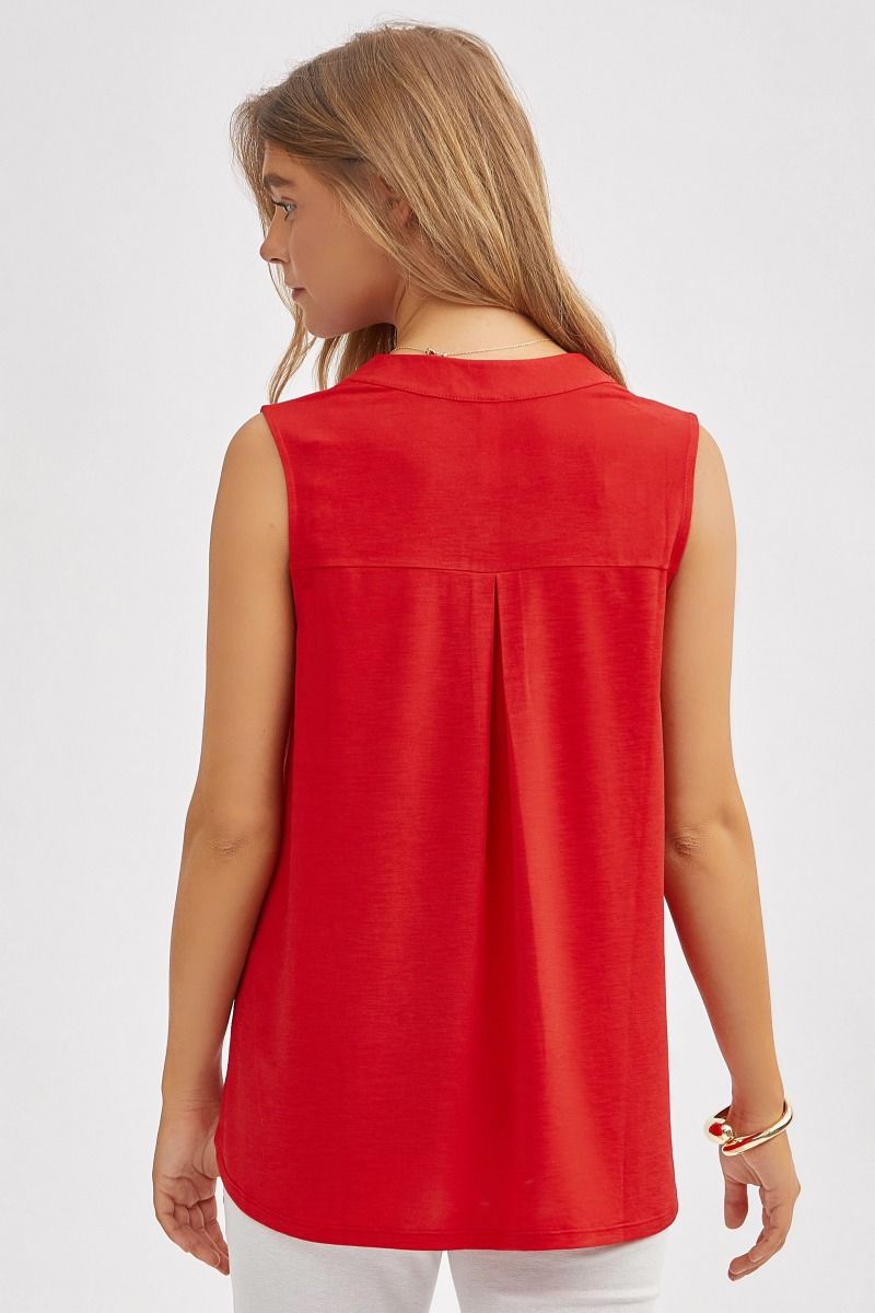 Red Tank Wrinkle Free