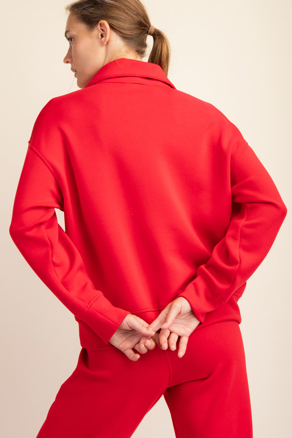 Plus Red Quarter Zip