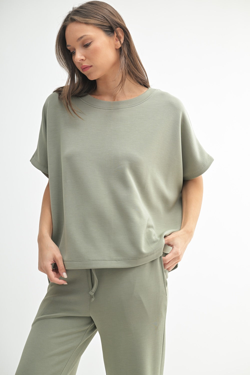Shadow Simple Scuba Wide-Leg Pant