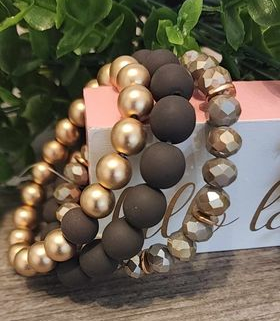 Gold & Chocolate - Set of 3