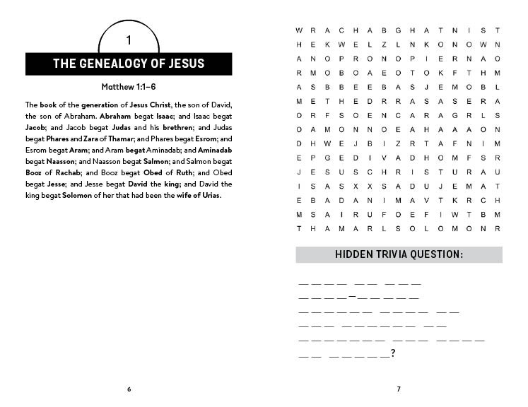 Hidden Trivia Bible Word Searches