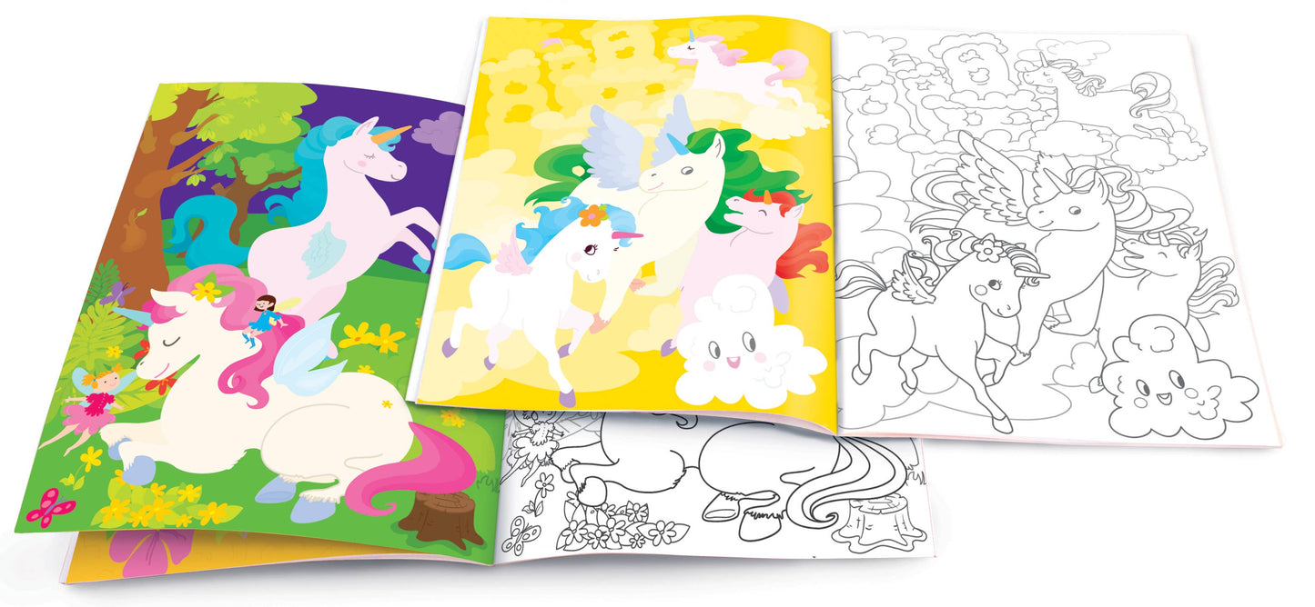 Unicorn Land Dry Erase Coloring Book