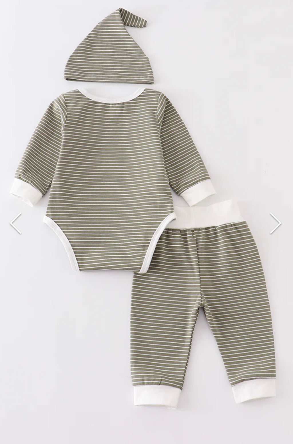 Baby Green Stripe 3-Pc Set