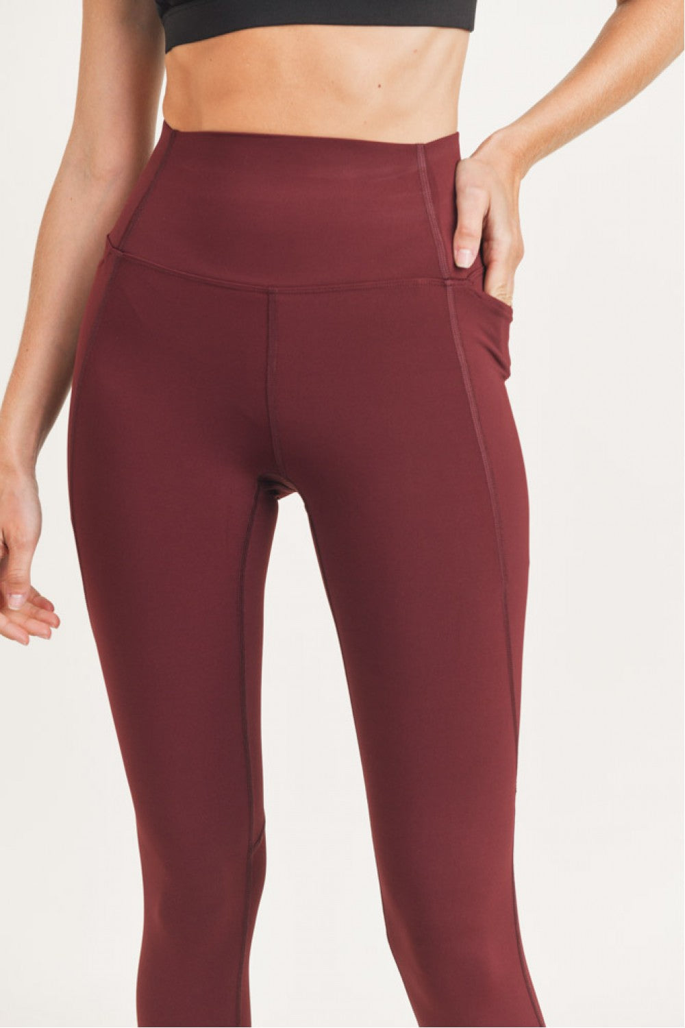 Waist Shaper Highwaist Leggings - Burgundy