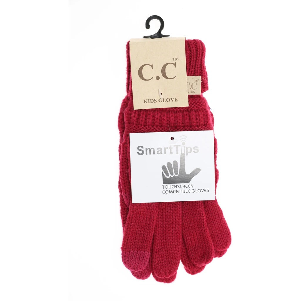 Kids Fuschia CC Gloves