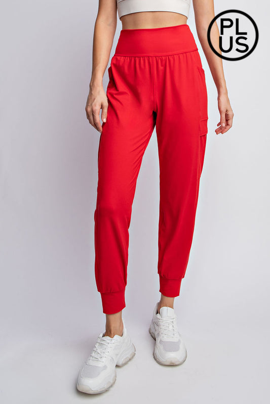 PLUS Butter Solid Jogger - True Red