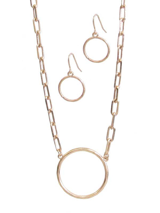 HOOP PENDANT NECKLACE SET