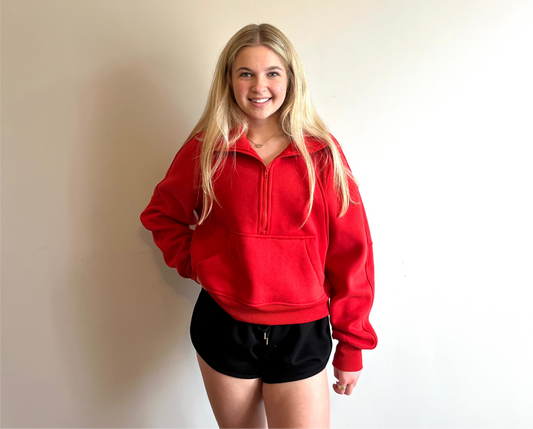 Tomato Dove Funnel Neck Half Zip