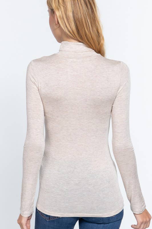 Long Sleeve Turtleneck -Oatmeal