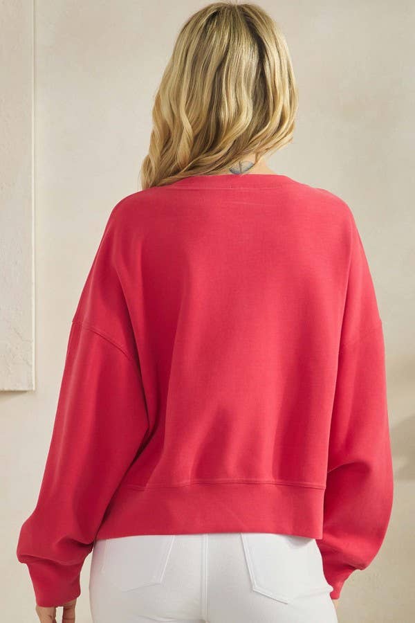 Women's Cotton Modal Crewneck Short Pullover