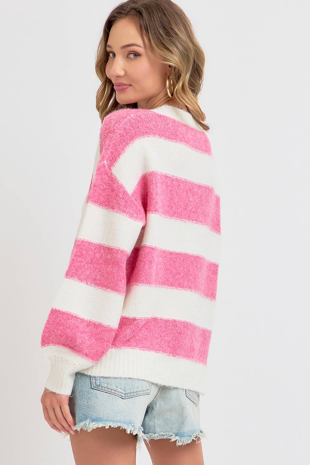 Pink Striped Sweater