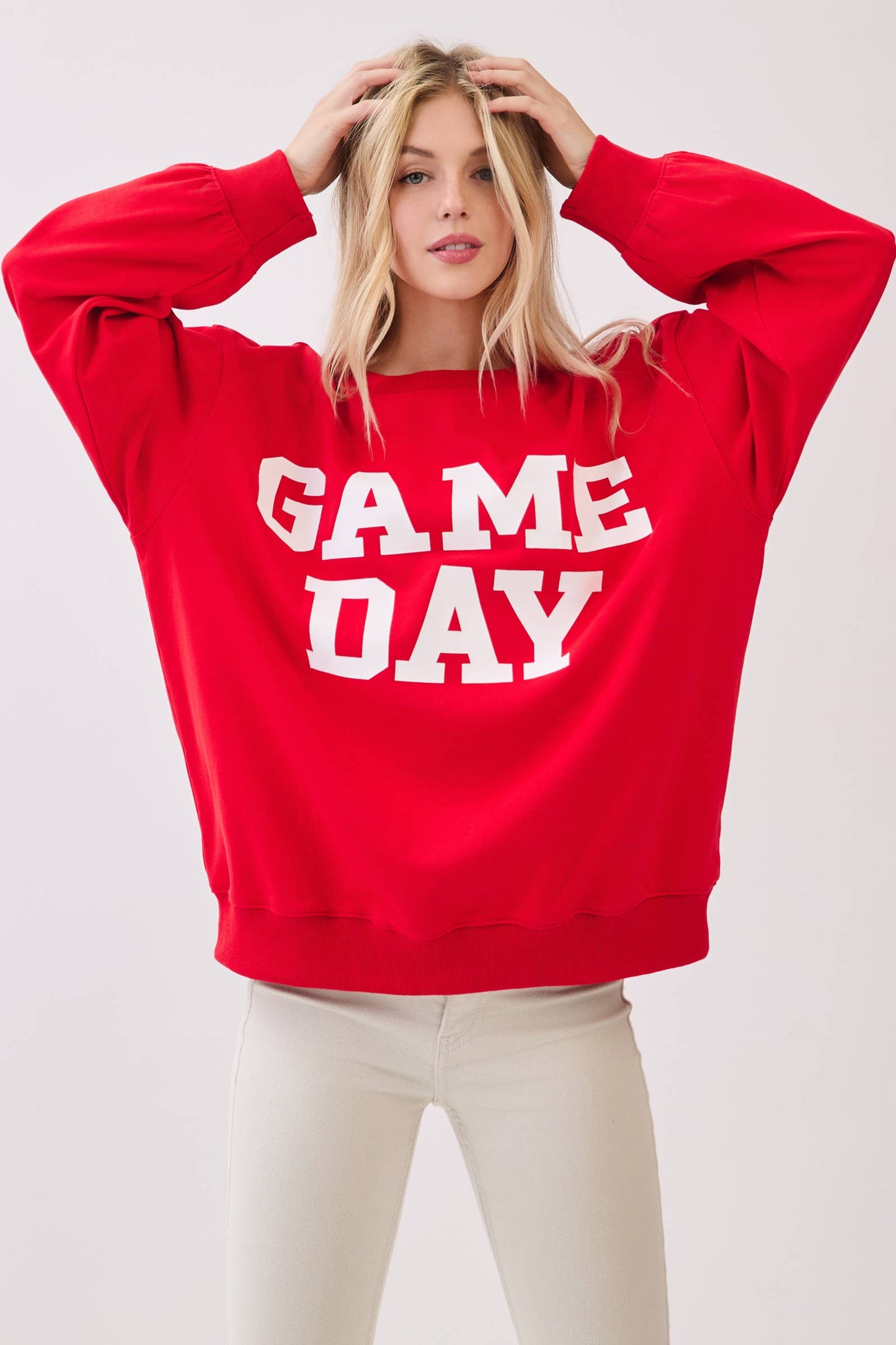 Red Bold Varsity Game Day Sweatshirt