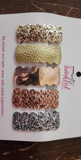 5 Pack Hair Snap Clips - Multi