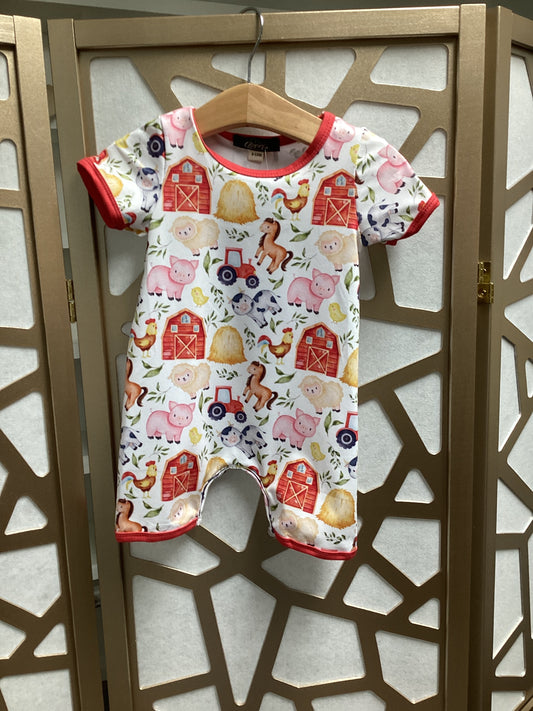 Hay Farm Boy Romper