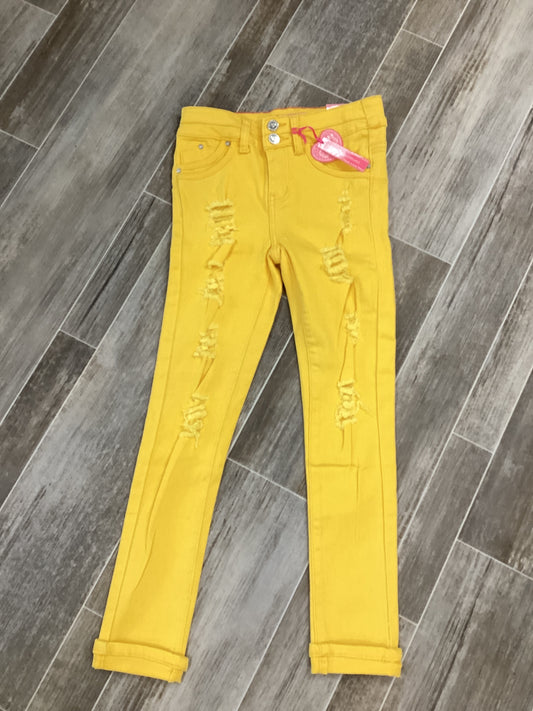 Yellow Distressed Denim