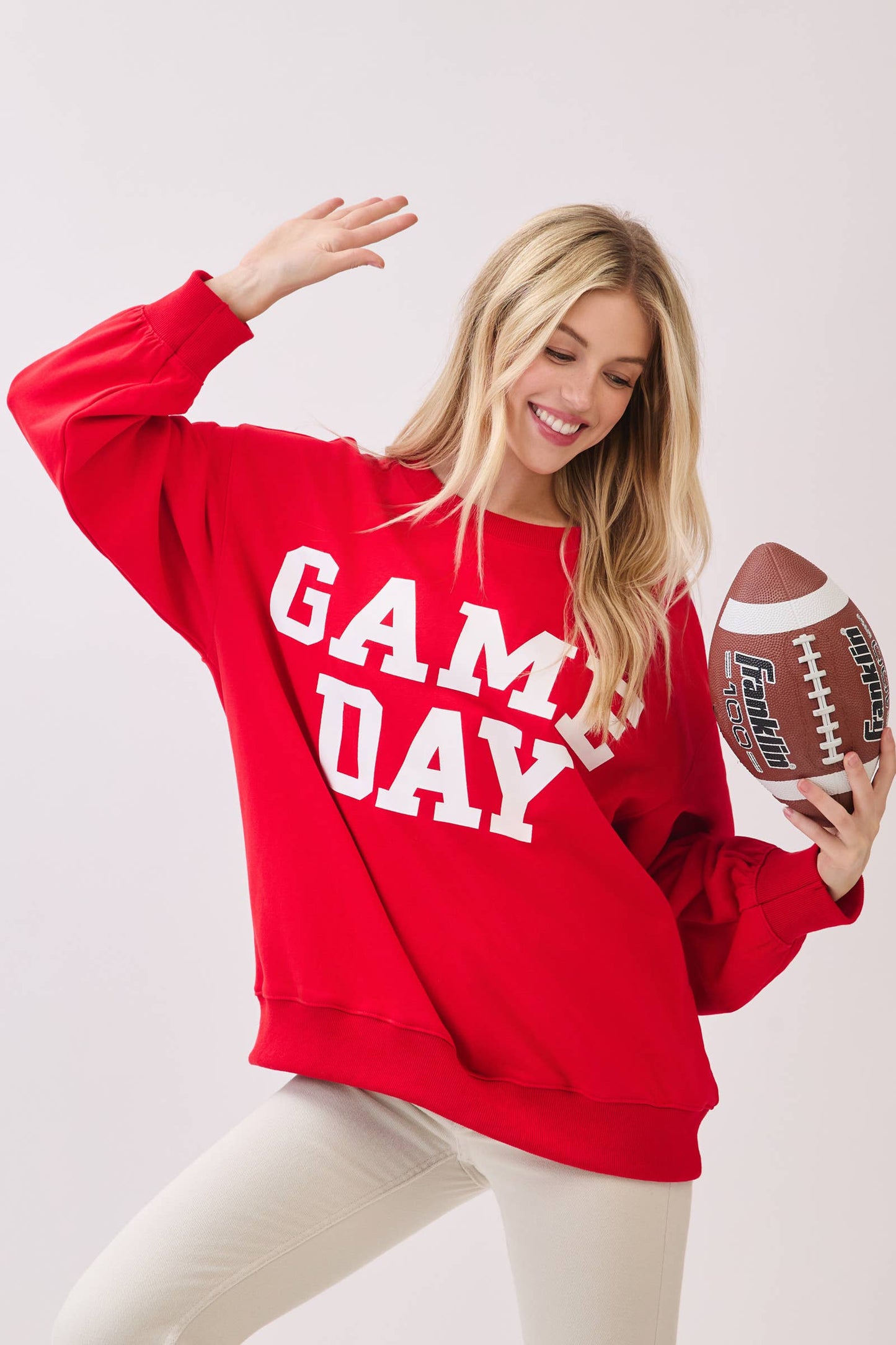 Red Bold Varsity Game Day Sweatshirt