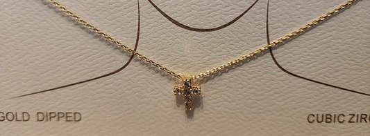 Small Cross Necklace - Gold