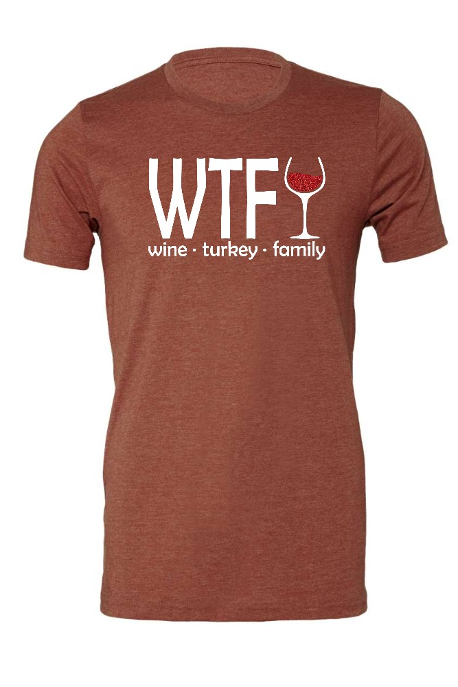 "Wine-Turkey-Family" Graphic T-Shirt