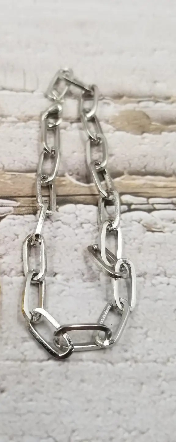 Paperclip Chain Bracelet: Silvery