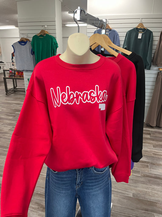 Red Nebraska Sweatshirt