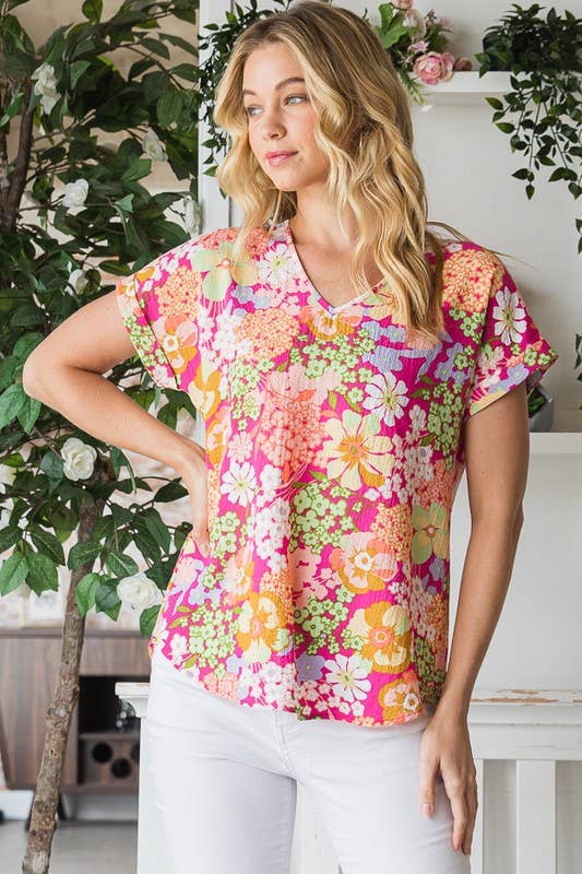 FUCHSIA MULTI COLOR FLORAL