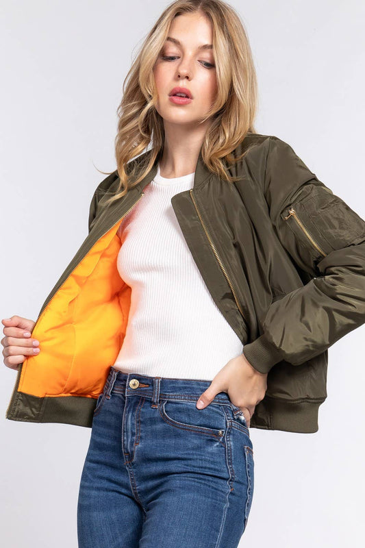 Bomber Jacket - Olive