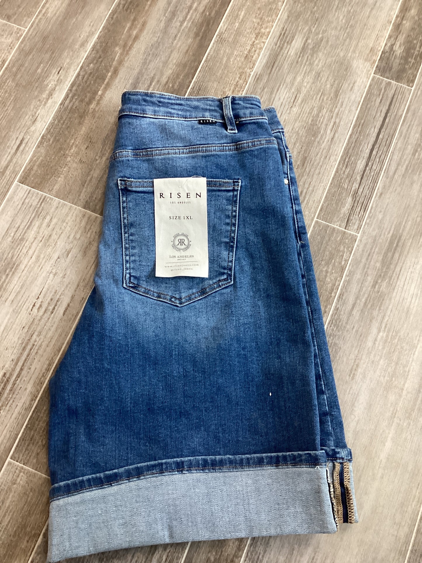Plus Dark Denim Short